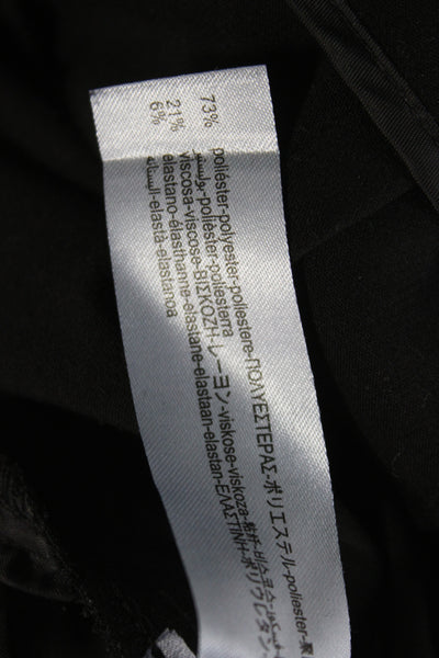Zara Womens Cropped Ankle Dress Pants Black Petite Size XS
