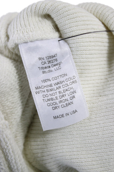 Nili Lotan Womens Jogger Sweatpants White Cotton Drawstring Designer Size M