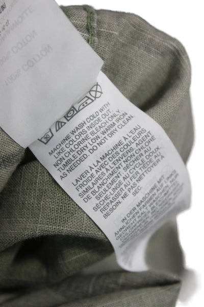 J Crew Women Camouflage Cotton Collared Long Sleeve Button-Up Size 2