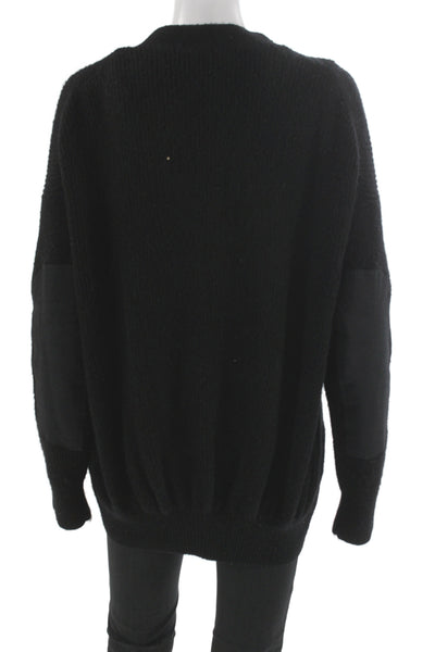 A.L.C. Unisex Black V-Neck Button Cardigan Long Sleeve Wool Blend Size S