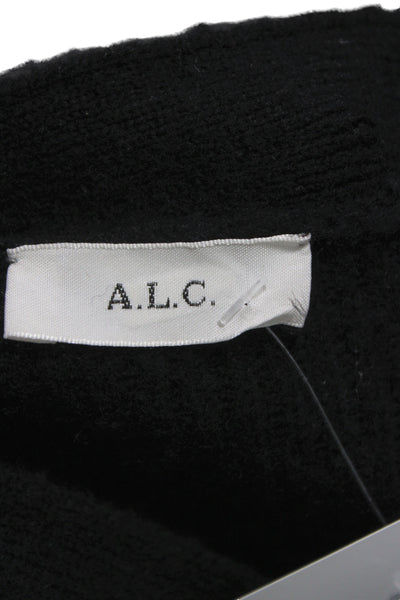 A.L.C. Unisex Black V-Neck Button Cardigan Long Sleeve Wool Blend Size S