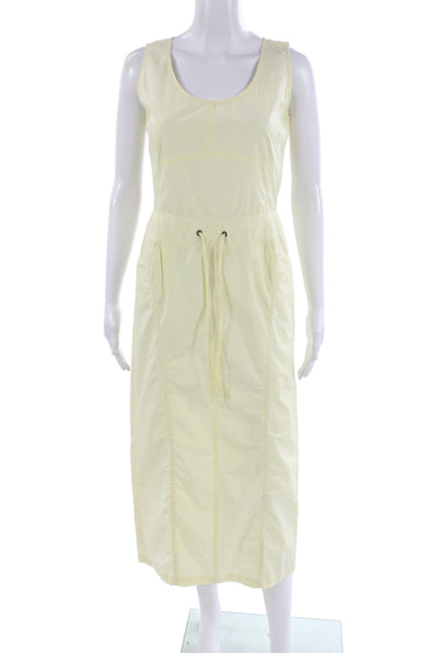 Gerard Darel Womens Sundress Yellow Cotton Sleeveless Midi Size 36