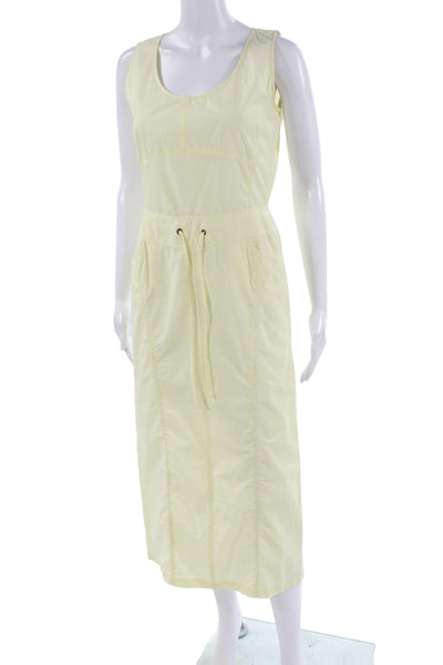 Gerard Darel Womens Sundress Yellow Cotton Sleeveless Midi Size 36