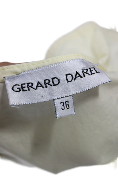 Gerard Darel Womens Sundress Yellow Cotton Sleeveless Midi Size 36
