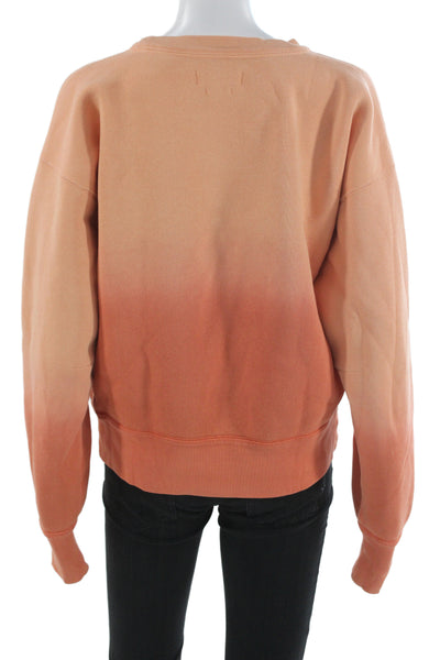 Isabel Marant Etoile Women Pullover Sweatshirt Orange Long Sleeve Size 36