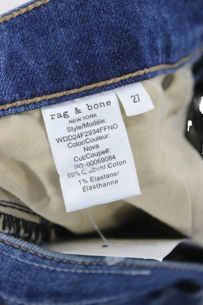 Rag & Bone Womens Straight Blue High Rise Jeans Size 27