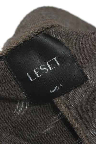 Leset Womens Brown Cotton Polyester Sweatpants Size S