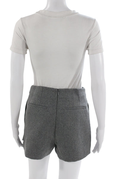 MNG Womens Mini Pleated Skort Gray Llama Wool Size 4