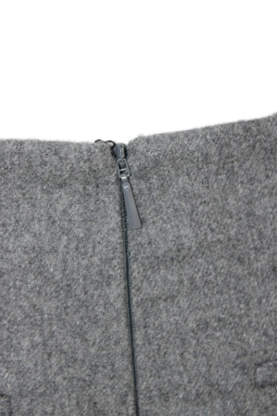 MNG Womens Mini Pleated Skort Gray Llama Wool Size 4