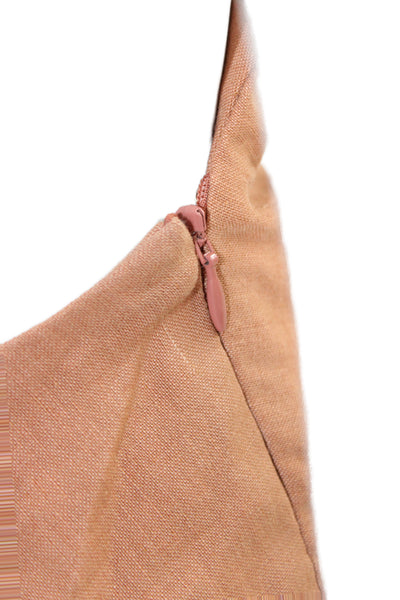 Jacquemus Women Bodycon Slip Dress Brown Buckle Knee Length Size 34