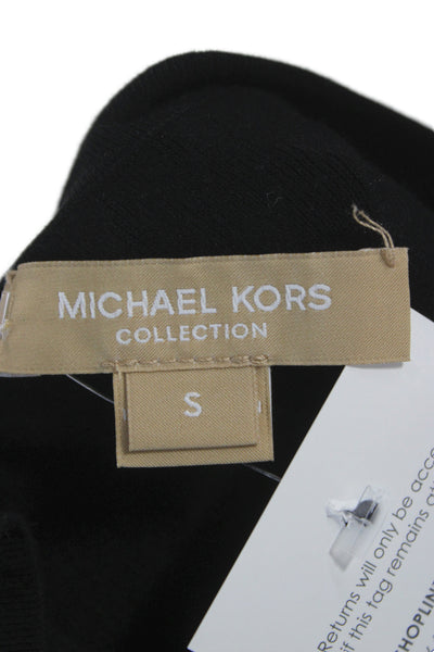 Michael Kors Collection Womens Sleeveless Crew Neck Black Tank Designer Size S