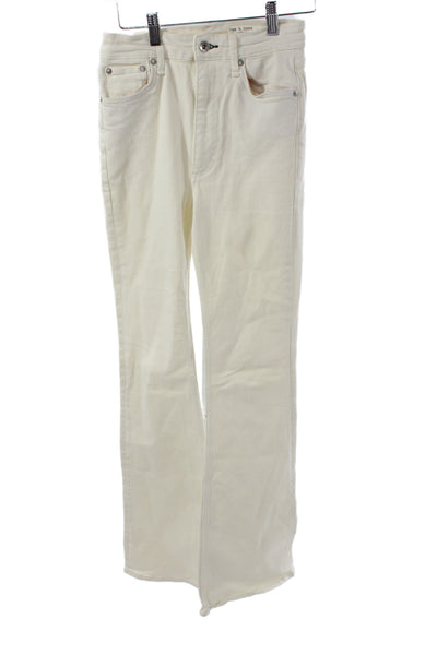 Rag & Bone Women Straight White High Rise Jeans Inseam 34 Size 25