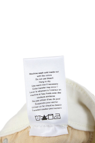 Rag & Bone Women Straight White High Rise Jeans Inseam 34 Size 25