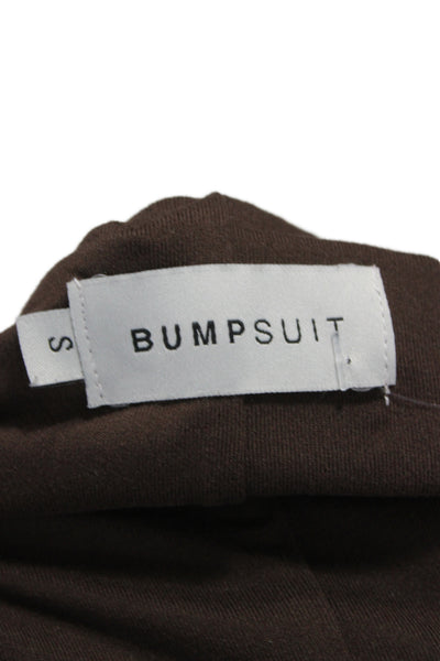Bump Suit Women Maternity Sleeveless Scoop Neck Brown Catsuit Size S