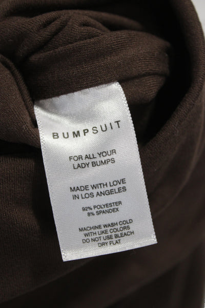Bump Suit Women Maternity Sleeveless Scoop Neck Brown Catsuit Size S
