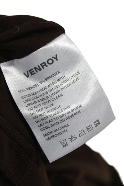 Venroy Women Sleeveless Bodycon Maxi Dress Brown Polyester Beach Size S