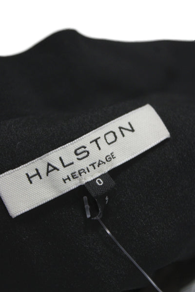 Halston Heritage Womens High Neck Sleeveless Black Jumpsuit Size 0