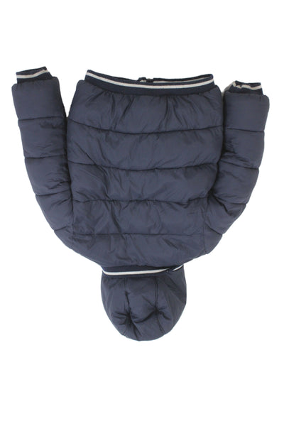 Tartine et Chocolat Boys Front Zip Hooded Reversible Jacket Navy Blue Size 6