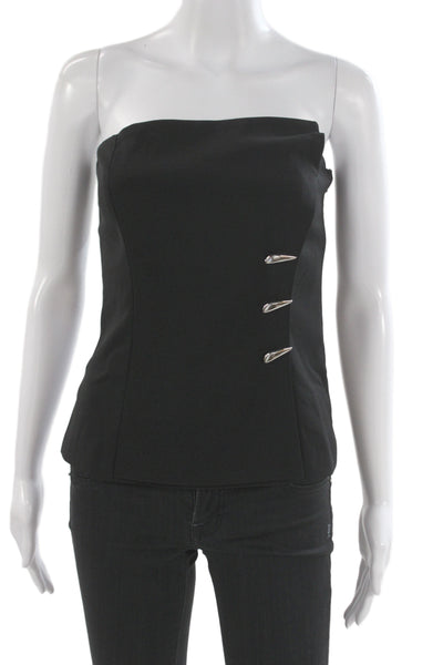 Aqua Womens Sleeveless Cotton Tank Black Size S