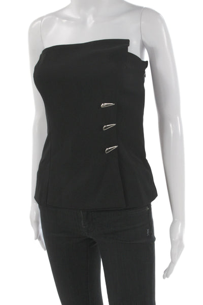 Aqua Womens Sleeveless Cotton Tank Black Size S