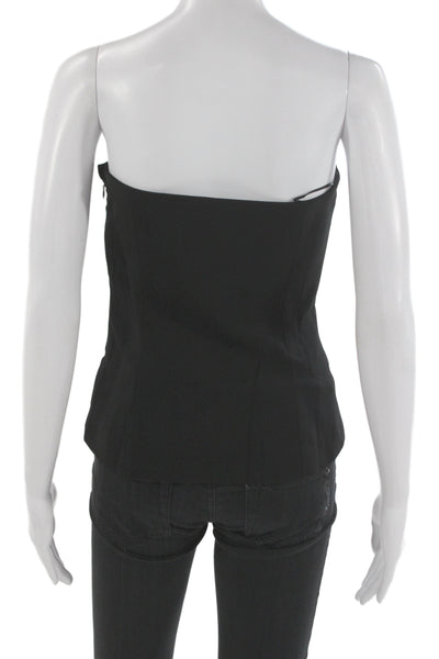 Aqua Womens Sleeveless Cotton Tank Black Size S