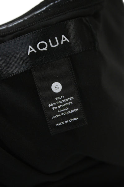 Aqua Womens Sleeveless Cotton Tank Black Size S