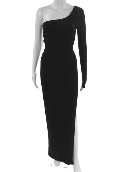 Bump Suit Womens Bodycon Midi Dress Black Long Sleeve Zip Maternity Size XS