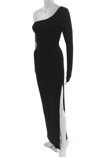 Bump Suit Womens Bodycon Midi Dress Black Long Sleeve Zip Maternity Size XS