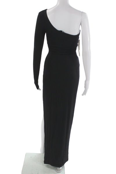 Bump Suit Womens Bodycon Midi Dress Black Long Sleeve Zip Maternity Size XS