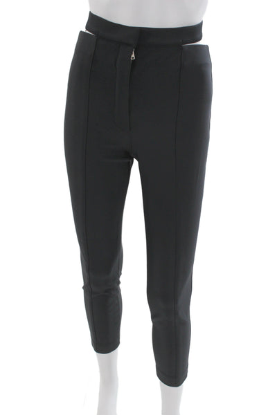Mugler Womens Black Cropped Ankle Dress Pants Size 34