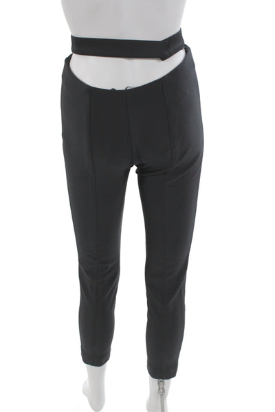 Mugler Womens Black Cropped Ankle Dress Pants Size 34