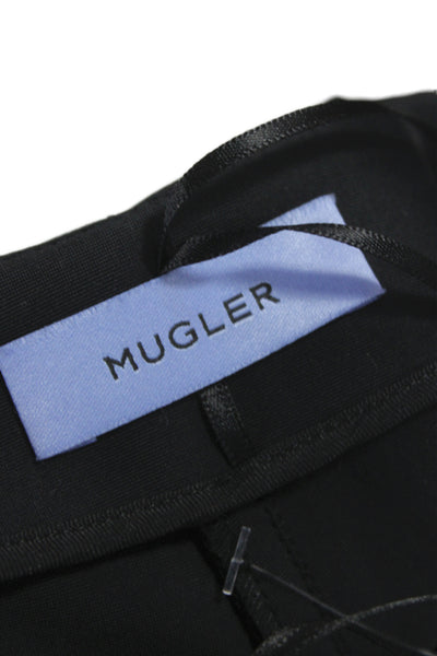 Mugler Womens Black Cropped Ankle Dress Pants Size 34