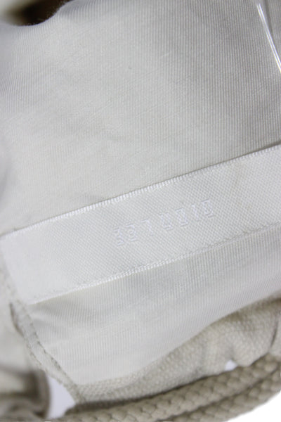 Dion Lee Women Dress Pants Beige Drawstring Polyester Elastane Inseam 29 Size 0