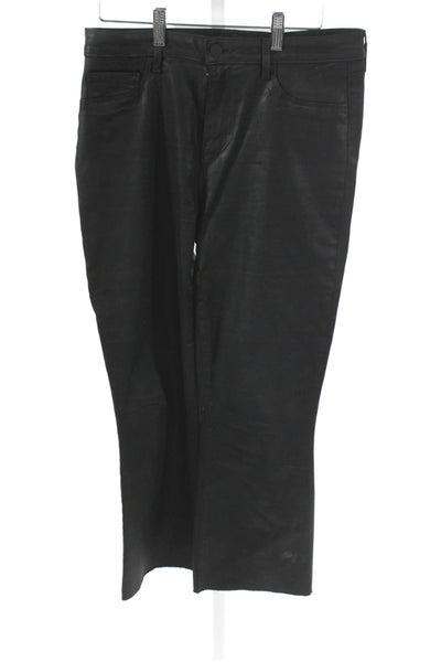 L'Agence Womens Cropped Black Pants Stretch Cotton Size 30