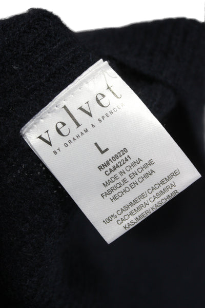 Velvet by Graham & Spencer Unisex Dark Blue Pullover Sweater Size L