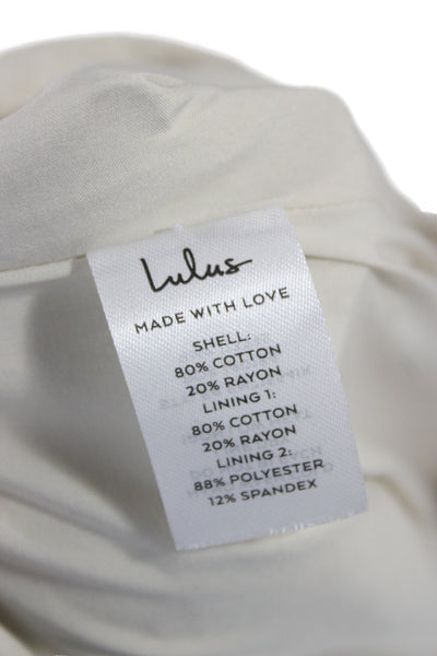Lulus Women Beige Dress Pants Hook & Eye Solid Beach Size XL