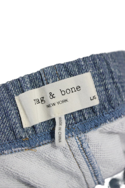 Rag & Bone Womens Cropped Boyfriend Blue Cotton Jeans Size L
