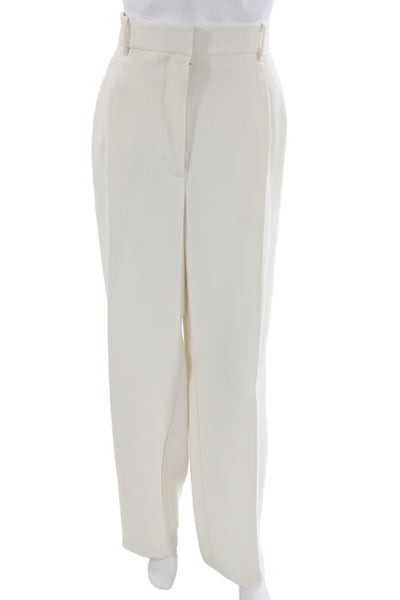 Wilfred Women Dress Pants White Button Polyester Size 12