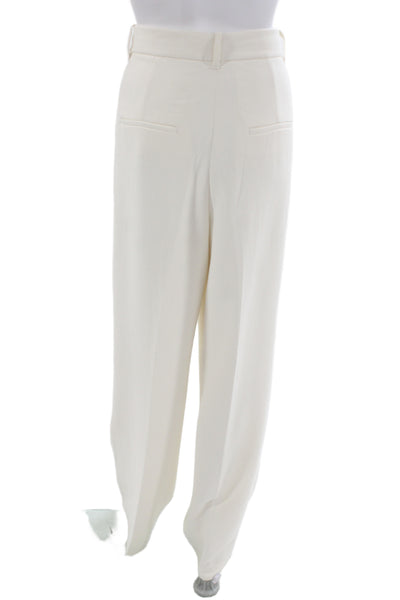Wilfred Women Dress Pants White Button Polyester Size 12