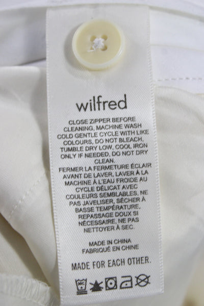 Wilfred Women Dress Pants White Button Polyester Size 12