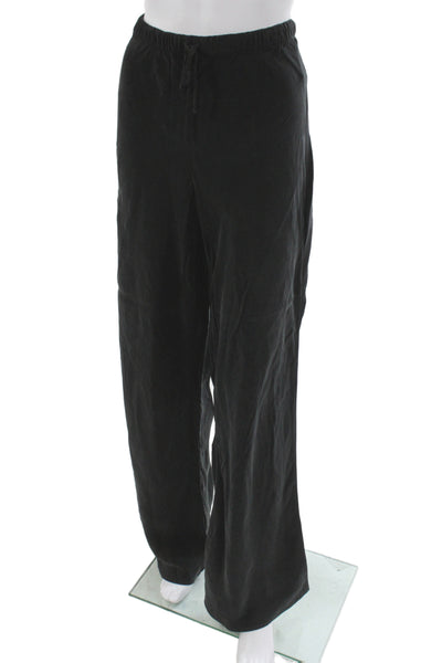 Left on Friday Womens Black Sweatpants Drawstring Japanese Cupro Size L