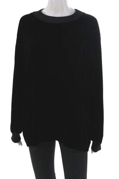 Lafayette 148 New York Unisex Pullover Sweater Black Long Sleeve Size M