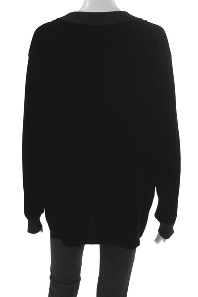 Lafayette 148 New York Unisex Pullover Sweater Black Long Sleeve Size M