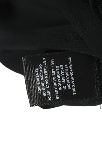 Lafayette 148 New York Unisex Pullover Sweater Black Long Sleeve Size M
