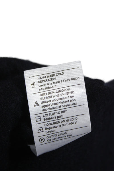 Vince Unisex Cashmere Pullover Sweater Dark Blue Crew Neck Long Sleeve Size M