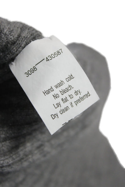 J Crew Unisex Pullover 100% Cashmere Gray Crew Neck Long Sleeve Size L