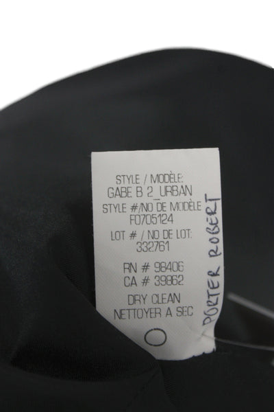 Theory Unisex Black Collared Buttoned Blazer Long Sleeve Wool Blend Size 12