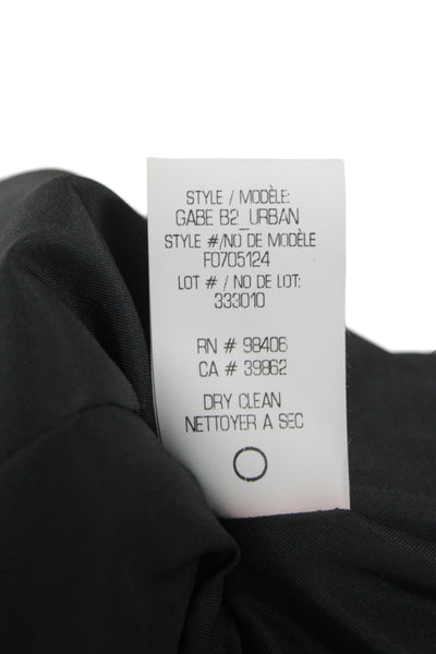 Theory Unisex Dark Gray Blazer Collared Button Long Sleeve Wool Blend Size 12