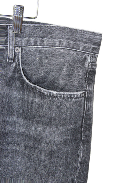 Agolde Unisex Cropped Straight High Rise Dark Gray Jeans Size 32