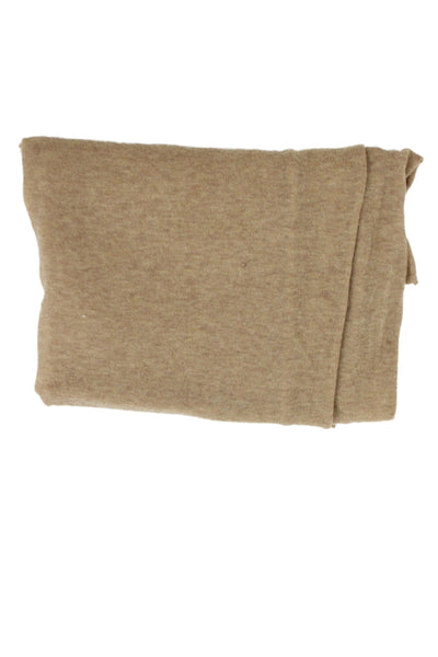 Club Monaco Womens Cashmere Knit Lightweight Scarf Brown 94"x25"